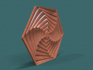 hexagonal wall panel 3d stl model for cnc 3D 模型