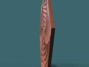 hexagonal wall panel 3d stl model for cnc 3D 模型