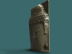 buddha head wall art 3d stl model for cnc 3D Print Model