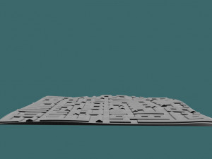 quran surah al ikhlas kufi calligraphy 3d stl model for cnc Modelo de Impressão 3D