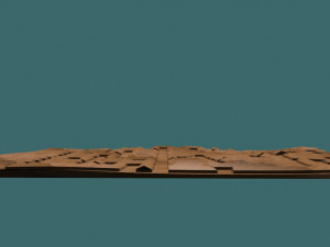 quran surah al ikhlas kufi calligraphy 3d stl model for cnc Modelo de Impressão 3D