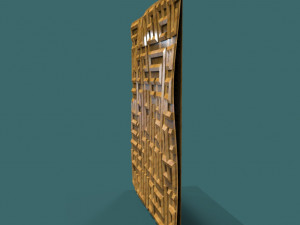 quran surah al ikhlas kufi calligraphy 3d stl model for cnc Modelo de Impressão 3D