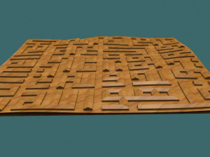 quran surah al ikhlas kufi calligraphy 3d stl model for cnc Modelo de Impressão 3D