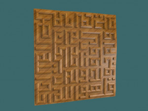 quran surah al ikhlas kufi calligraphy 3d stl model for cnc 3D 打印模型