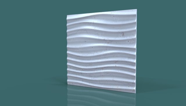 wall decor seamless wave 3d stl model for cnc 3D Model .c4d .max .obj .3ds .fbx .stl .blend 