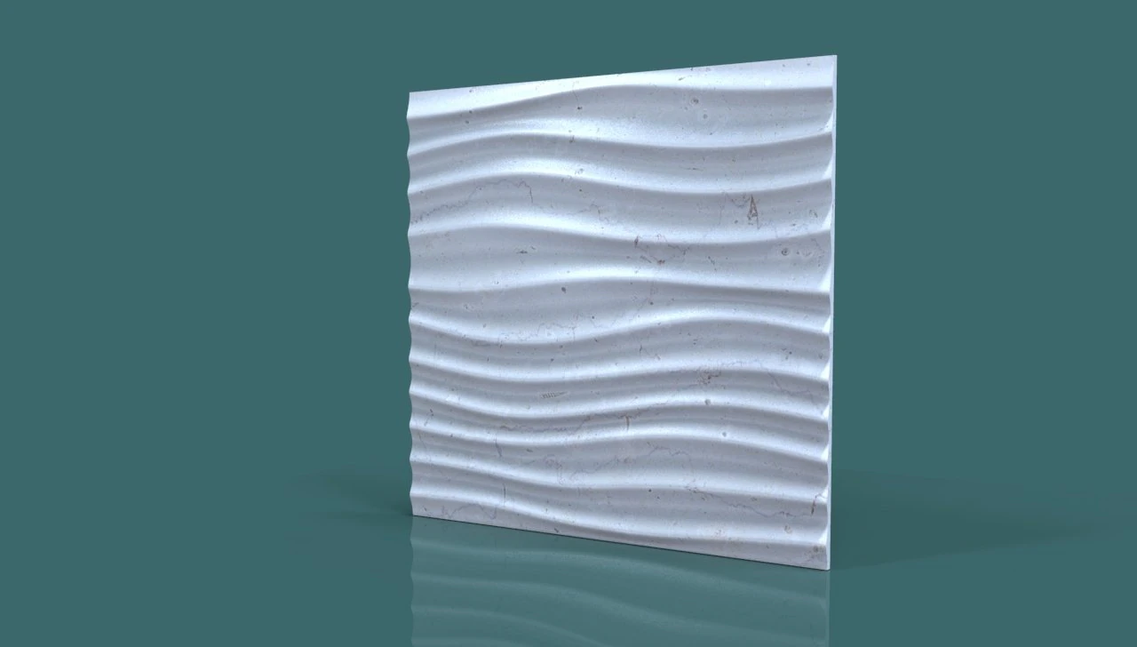wall decor seamless wave 3d stl model for cnc 3D Model .c4d .max .obj .3ds .fbx .stl .blend 