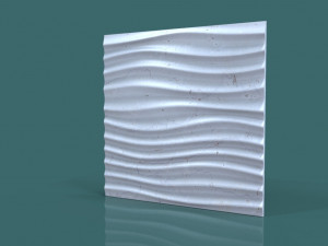 wall decor seamless wave 3d stl model for cnc 3D Model
