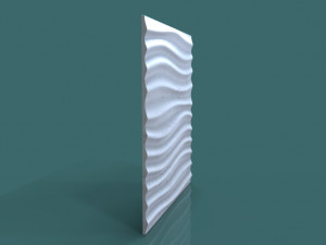 wall decor seamless wave 3d stl model for cnc 3D Model