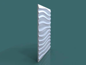 wall decor seamless wave 3d stl model for cnc 3D Model