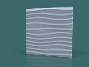 wall decor seamless wave 3d stl model for cnc 3D Model