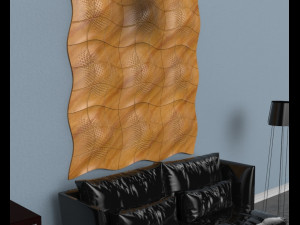 seamless modern wall panel 3D Model