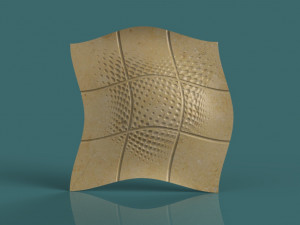 seamless modern wall panel 3D Model