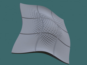seamless modern wall panel 3D Model