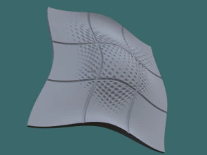 seamless modern wall panel 3D Model