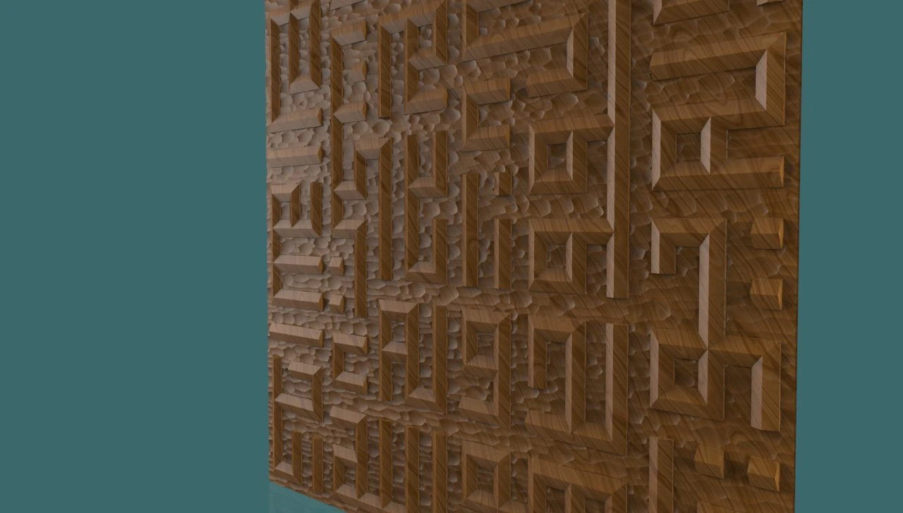 al ikhlas kufi calligraphy wall decor stl model for cnc 3D Print Model .c4d .max .obj .3ds .fbx .stl .blend