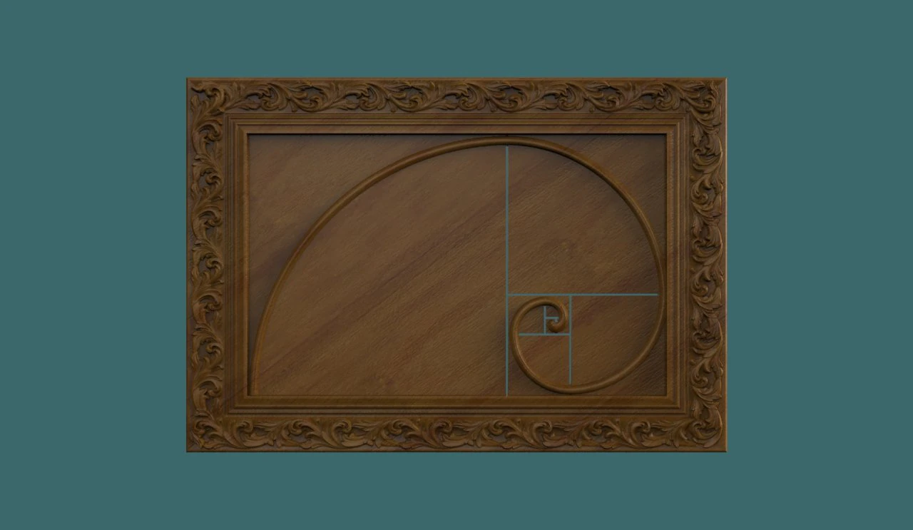 golden ratio decor 3d stl model for cnc 3D Print Model .c4d .max .obj .3ds .fbx .stl .blend 