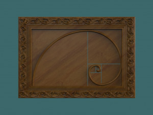 golden ratio decor 3d stl model for cnc 3Dプリントモデル