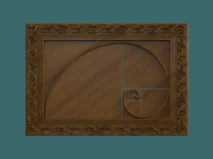 Goldener Schnitt Dekor 3D-Stl-Modell für CNC 3D Druckmodell