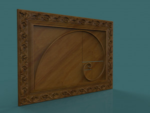 golden ratio decor 3d stl model for cnc Modello di stampa 3D