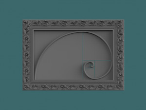 golden ratio decor 3d stl model for cnc Modello di stampa 3D