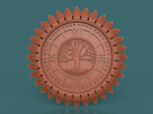 wall clock 3d stl model for cnc 3D Print Model