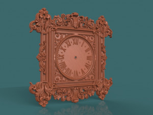 wall clock 3d stl model for cnc 3D Print Model