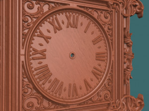 wall clock 3d stl model for cnc 3D Print Model