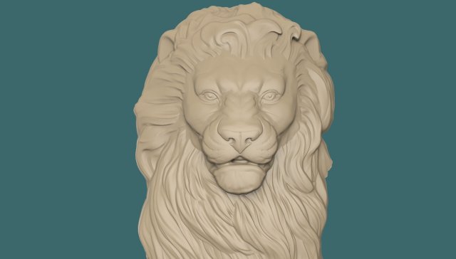 lion 3d stl model for cnc 3D प्रिंट मॉडल .c4d .max .obj .3ds .fbx .stl .blend 