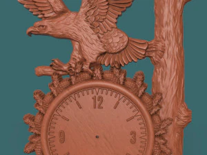 eagle wall clock 3d stl model for cnc 3D Print Model
