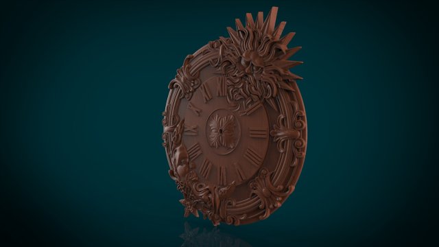 moon and sun wall clock 3d stl model for cnc 3D प्रिंट मॉडल .c4d .max .obj .3ds .fbx .stl .blend 