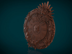 moon and sun wall clock 3d stl model for cnc 3D Baskı Modeli