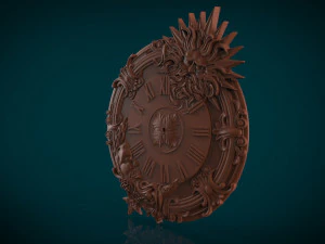 Mond und Sonne Wanduhr 3D-Stl-Modell für CNC 3D Druckmodell