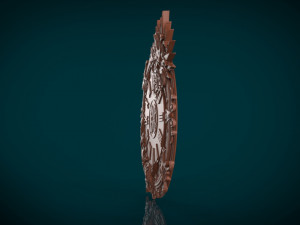 moon and sun wall clock 3d stl model for cnc 3D प्रिंट मॉडल