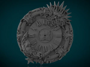 moon and sun wall clock 3d stl model for cnc 3D Print Model