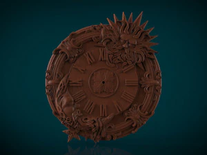 moon and sun wall clock 3d stl model for cnc 3D Print Model