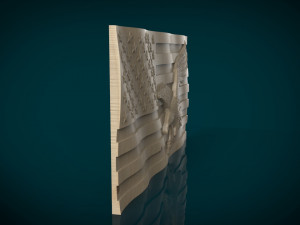american flag and eagle stl model for cnc and 3d printer 3Dプリントモデル