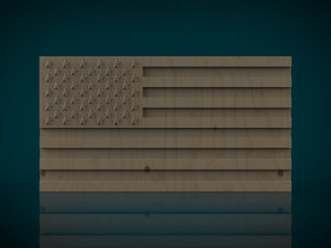 american flag stl model for cnc and 3d printer 3Dプリントモデル