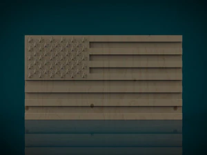 Model stl flagi amerykańskiej do drukarki cnc i 3d Model do druku 3D