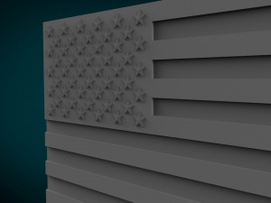 american flag stl model for cnc and 3d printer 3D Принт Модель
