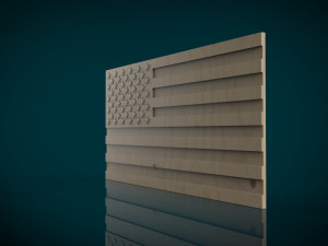 american flag stl model for cnc and 3d printer 3D Принт Модель