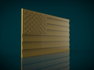 american flag stl model for cnc and 3d printer 3D Принт Модель