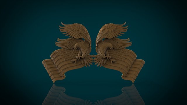 american flag and eagle stl model for cnc and 3d print model 3D 프린트 모델 .c4d .max .obj .3ds .fbx .stl .blend 