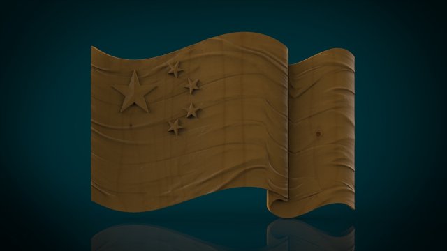 china flag stl model for cnc and 3d print model Modèles 3D en vedette .c4d .max .obj .3ds .fbx .stl .blend 