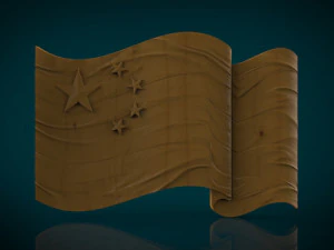 china flag stl model for cnc and 3d print model 3D Print Model