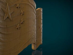 china flag stl model for cnc and 3d print model Modèles 3D en vedette
