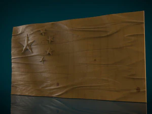 china flag stl model for cnc and 3d print model 3D Print Model