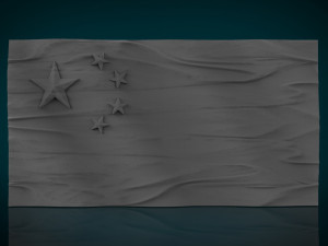 china flag stl model for cnc and 3d print model 3D Принт Модель