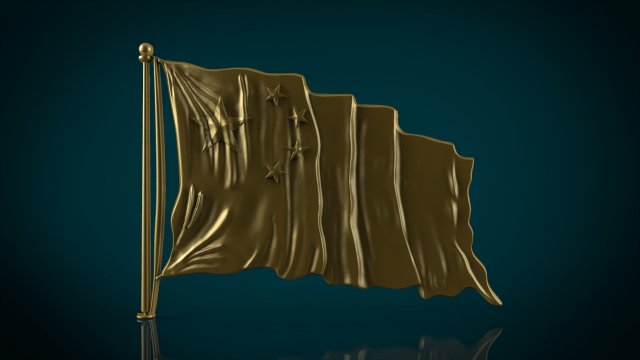 china flag stl model for cnc and 3d print model 3D-printmodel .c4d .max .obj .3ds .fbx .stl .blend 