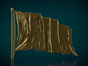 modello stl bandiera cinese per modello di stampa cnc e 3d Modello di stampa 3D