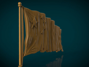 china flag stl model for cnc and 3d print model 3D-printmodel